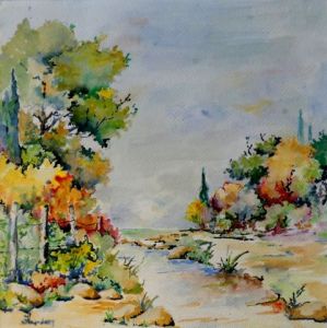 Voir le détail de cette oeuvre: Le long de l'eau