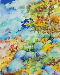 Voir le détail de cette oeuvre: les rochers bleus