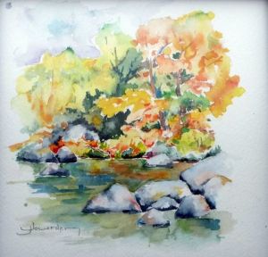 Voir le détail de cette oeuvre: automne sur la rivière